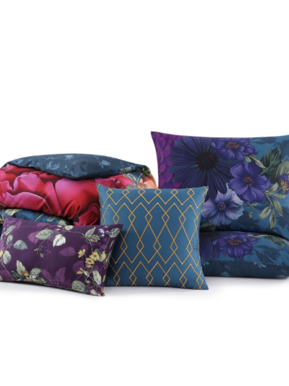 Bebejan Vibrant Flora Reversible King Comforter Set - Picture 4 of 7